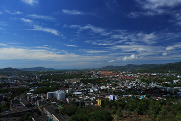 Landscape at Khao Rang Viewpoint of Phuket city , Phuket province, Thailand