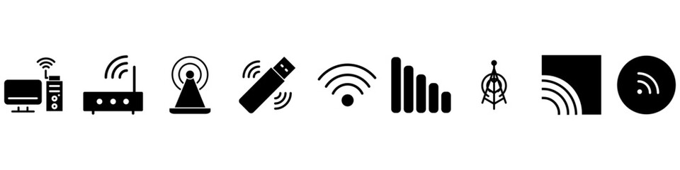 Wi-Fi icon vector set. wireless illustration sign collection. signal symbol.