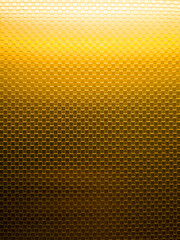 aluminum wall in the elevator, illuminated by a lamp. close-up