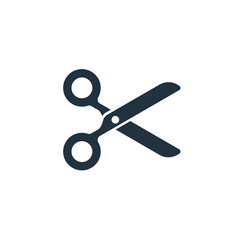 Scissors icon isolated on a white background.  Scissors symbol for web and mobile apps.