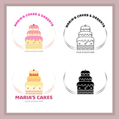 Three tier cake, Creamy cakes, Cakes logo, cupcakes logo, bakery business