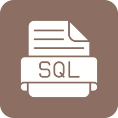 Sql Multicolor Round Corner Glyph Inverted Icon