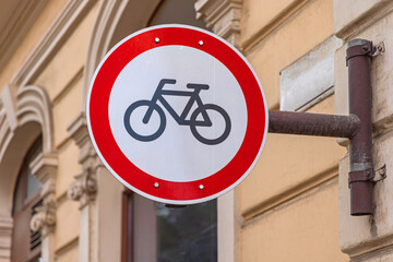 No Bicycles Sign