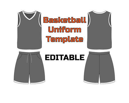 Basketball Uniform Editable Template