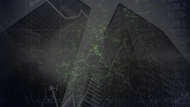 Animation of data processing and binary coding over blue eye