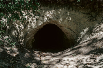 a hole in a mountain at Budaörs