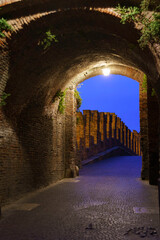 Obraz premium Castle and bridge of Castelvecchio at Verona, Italy