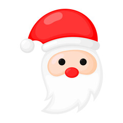 Santa claus icon flat.