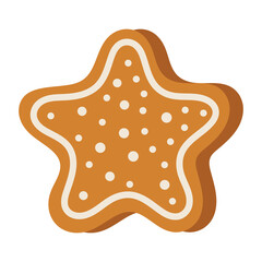 Christmas cookie candy icon.