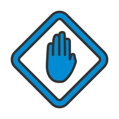 Icon Of Warning Hand