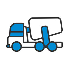 Icon Of Concrete Mixer Truck