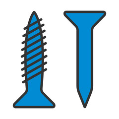 Icon Of Screw And Nail