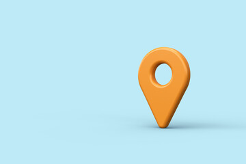 Location map icon. 3d render