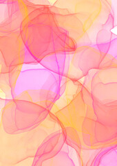 bright pink yellow watercolor alcohol ink background
