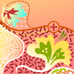 Light brown floral background decorative