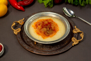 Traditional Turkish Soup Kelle Paca stock photo stock photo