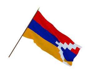 Background for designers, illustrators. National Independence Day. Flags of Artsakh