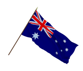 Background for designers, illustrators. National Independence Day. Flags of Australia