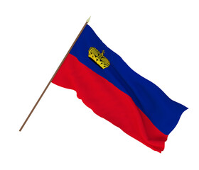 Background for designers, illustrators. National Independence Day. Flags of Liechtenstein