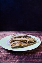 Ready-to-serve fried fish, world food day .