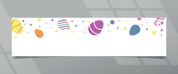 Naklejka premium Easter Day Whitespace Banner Design
