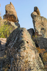 Sunset view of Rock Formation Belogradchik Rocks, Bulgaria