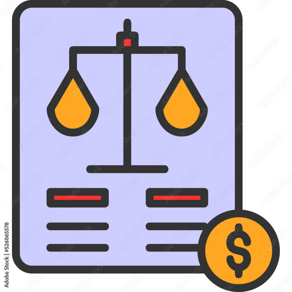 Sticker balance sheet icon