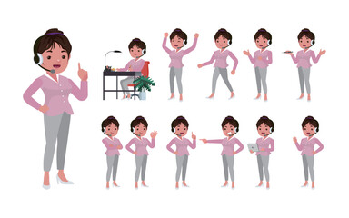 Obraz premium Call center and customer service character