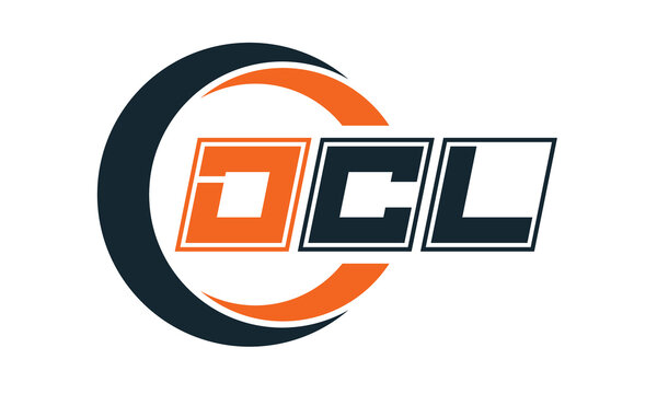 DCL three-letter circle logo design. custom font logo vector template | abstract logo | word mark logo | letter mark logo | business logo | minimalist logo | font logo |