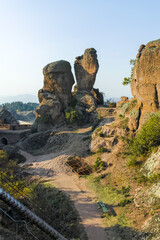 Sunset view of Rock Formation Belogradchik Rocks, Bulgaria