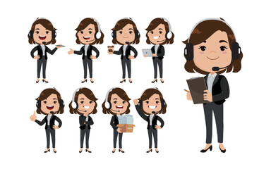 Call center and customer service character