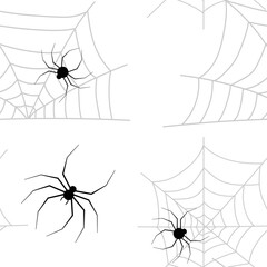 Halloween Patterns with spider and net