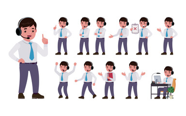 Call center and customer service character
