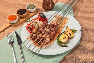 Beef Steak Skewers - Shish Kebab stock photo