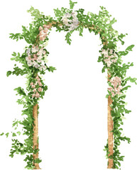 Watercolor wedding arch landscape, wedding venue design, rustic wedding, invitation background, arches, garden, greenery, flowers, marriage, engagement, outdoor