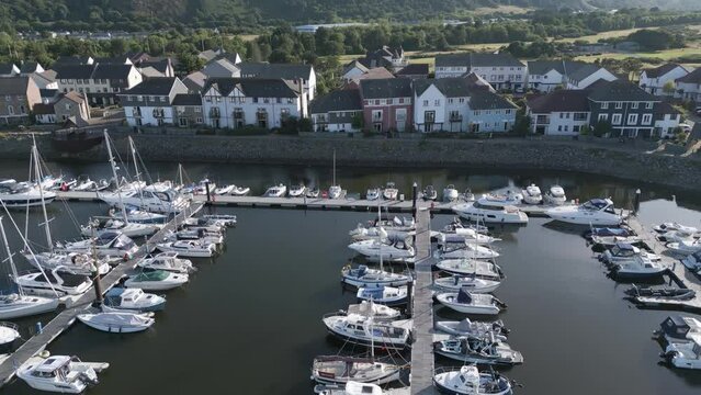 Conwy Marina and residential housing, North Wales