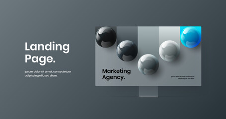 Isolated monitor mockup landing page layout. Modern banner vector design illustration.