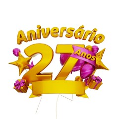 Aniverário de 27 anos brasil - 27 years anniversary brazil