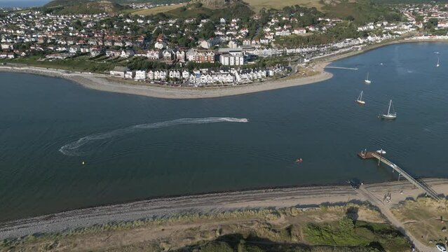 Town of Deganwy on Conwy Estuary, North Wales
