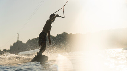 Wakeboard in the morning