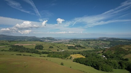 Colwyn Bay landscape, seen from 5 miles inland