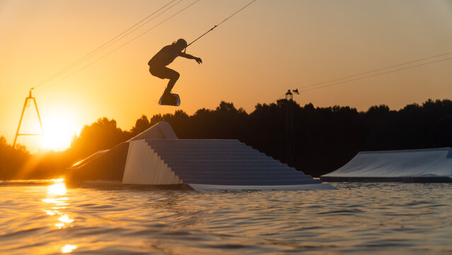 Wakeboard in the morning