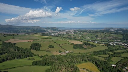 Colwyn Bay landscape, seen from 5 miles inland