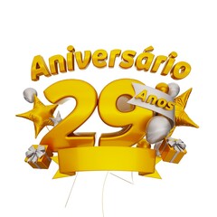 Aniverário de 29 anos brasil - 29 years anniversary brazil