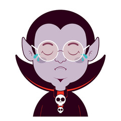 Dracula crying face cartoon cute