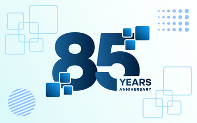 85 Year Anniversary celebration template design, Vector template.