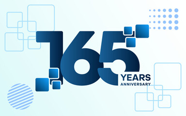 165 Year Anniversary celebration template design, Vector template.