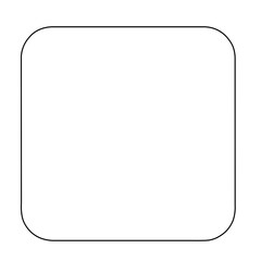 Black square frame element with line border png.