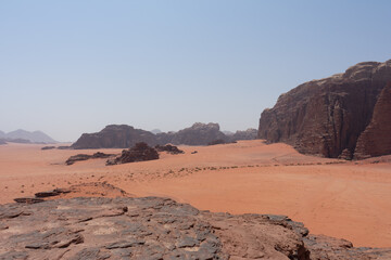 Fototapeta premium Wadi Rum Desert in Petra, Jordan