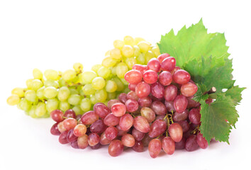 grapes bunch isolated on the white background